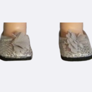Silver Flowered Shoe for your Wellie