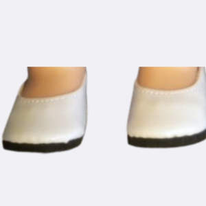 Wellie White Patent Leather Shoe