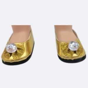 Wellie Wisher Gold Jeweled Shoes