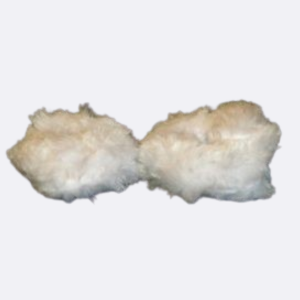 Fuzzy White Slippers for your Wellie