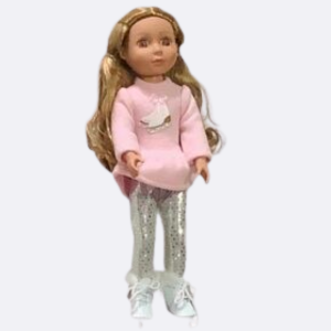 Pink Skate Top & Silver leggings