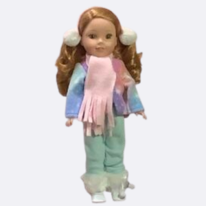 The Fleece Set has earmuffs, jacket scarf & pants