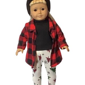 Shacket with leggings ,tee, beanie