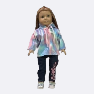 Tie dye fleece jacket & jeans