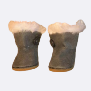 Gray Suede Ewe Boots