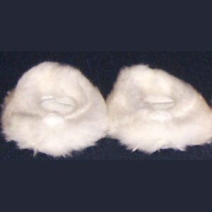 Fuzzy White Slippers