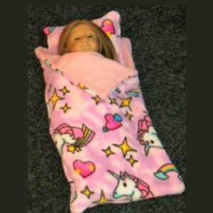 Unicorn Fleece Sleeping Bag & matching pillow