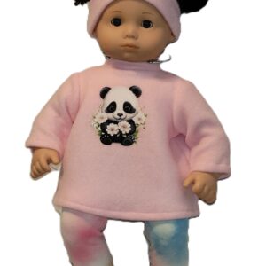 Panda tunic, leggings, and hat