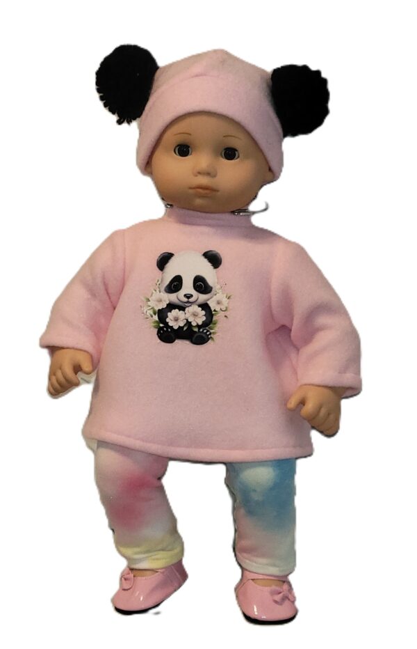 Panda tunic, leggings, and hat